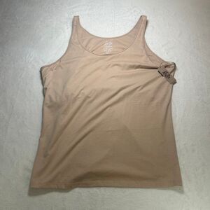 Kalon Women's 3XL Beige Stretch Tank Top NWT Plus Size Sleeveless